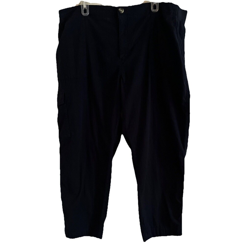 Sonoma Cargo Pants Women’s 20W Black 98% Cotton Elastic Back Waist Pockets
